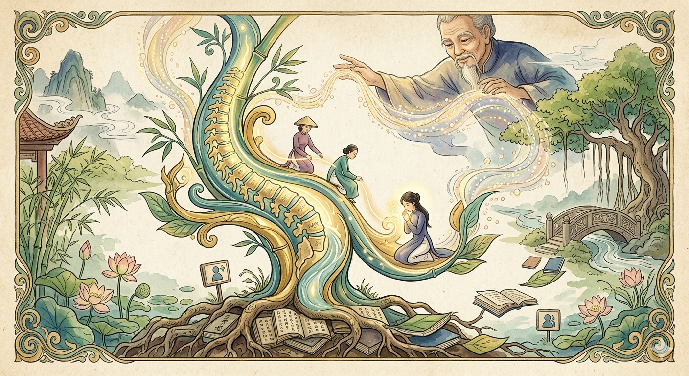 Hadaspine Vietnamese Spinal Impact Heritage and Golden Bamboo Spine Symbol